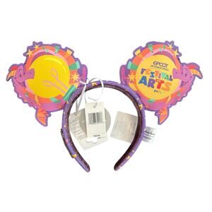 2025 Disney World EPCOT Festival of the Arts Figment Glow Loungefly Ear Headband